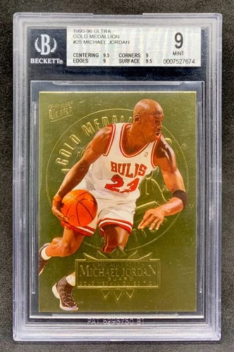 1995-96 Fleer Ultra MICHAEL JORDAN Bulls Gold Medallion Foil SP #25 Mint BGS 9