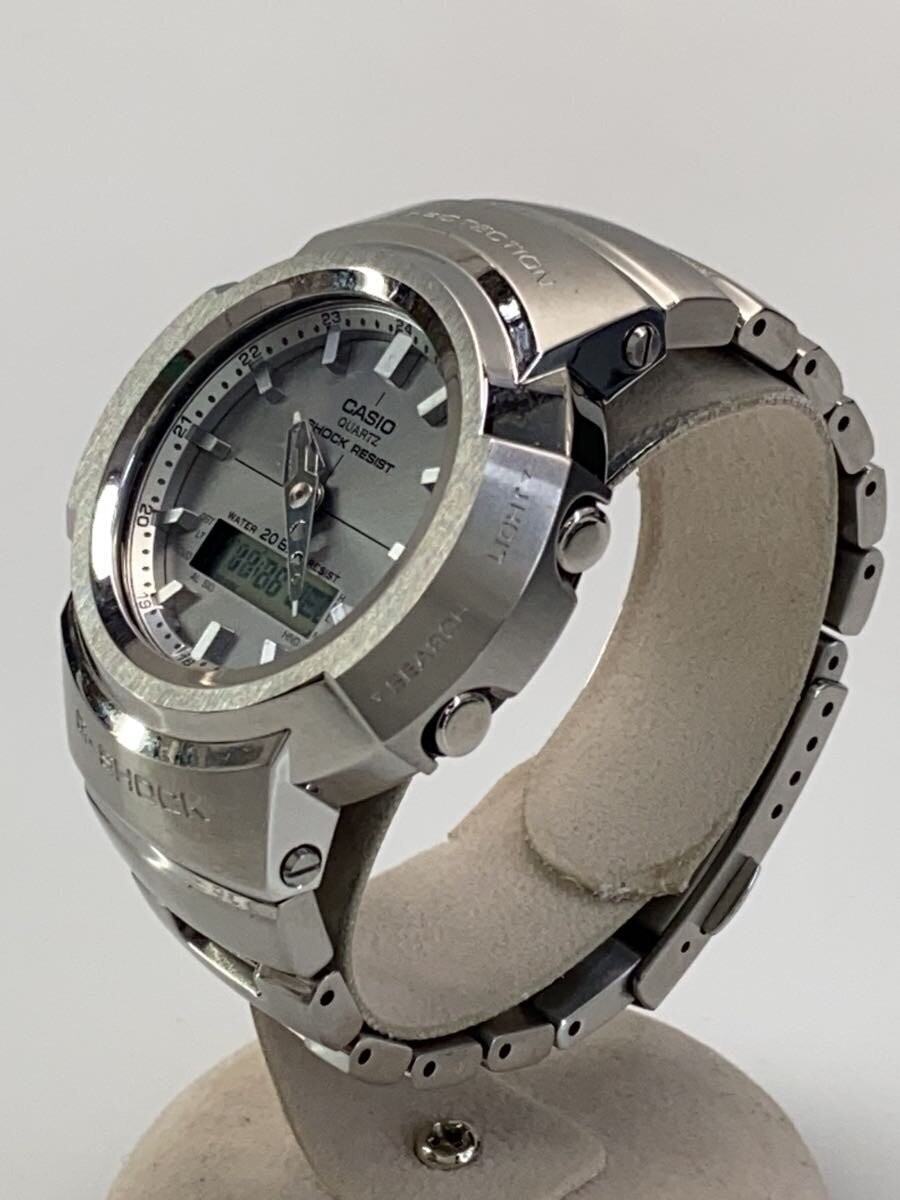 CASIO Solar Watch G SHOCK Digital Analog Stainless SLV SLV