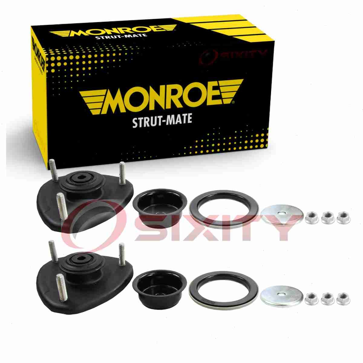 2 pc Monroe Strut-Mate Front Suspension Strut Mounts for 2006-2014 Honda fy