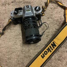 Nikon FG Camera Body, Sigma Lens, Strap 35mm Film, Nice Untested