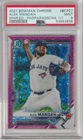 2021 ALEK MANOAH RC 1/1 BOWMAN CHROME SAPPHIRE ED. PROSPECT PADPARADSCHA PSA 9