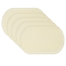 5Pcs Crochet Basket Base, 12 x 8" Basket Bottoms Oval Wood Base