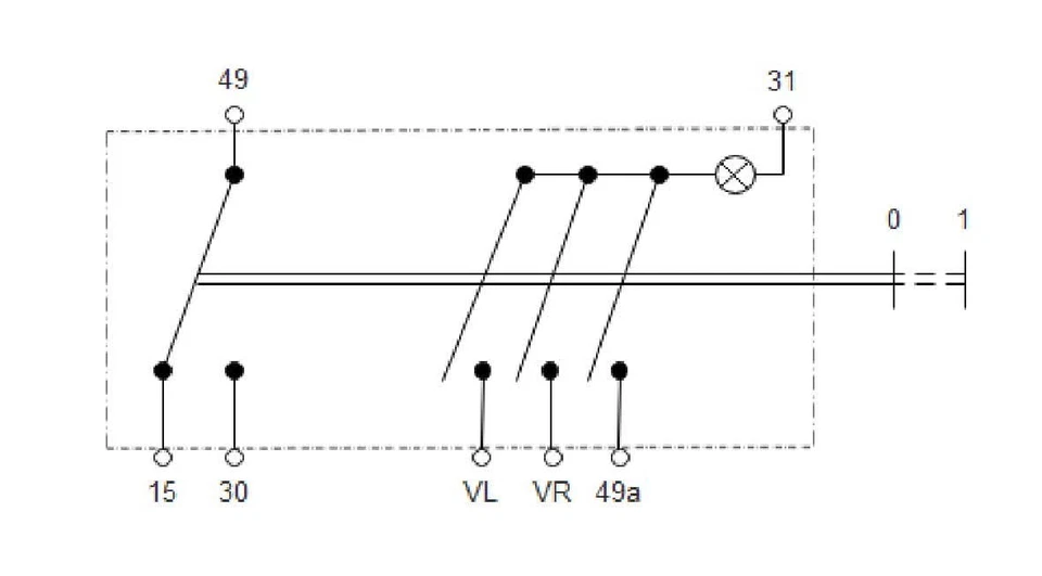 Warnblinkschalter Blinker Schlepper Oldtimer Traktor passend für u.a. Hella, IHC - Bild 2 von 2