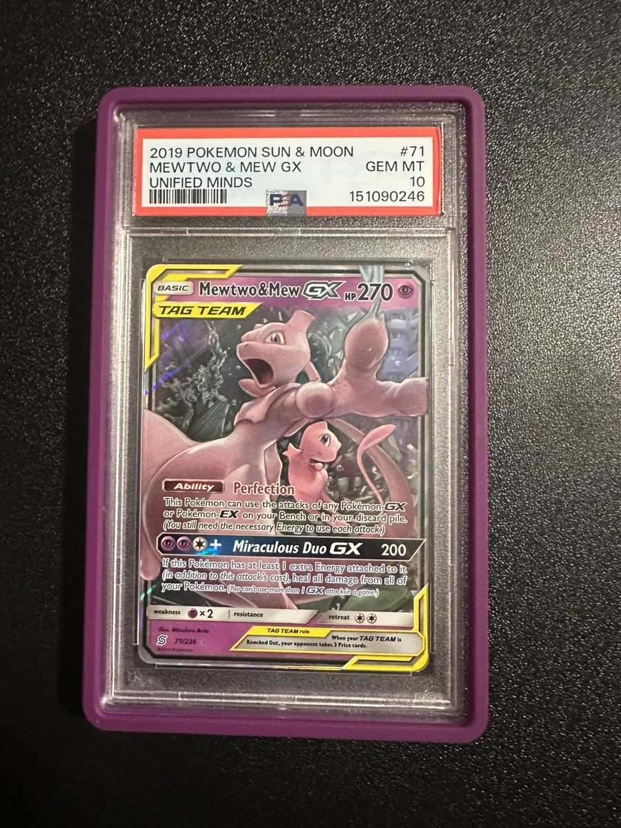 Mewtwo Pokémon TCG Sun & Moon Grade 10 Individual Trading Card