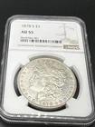 1878 S Morgan NGC AU55 Silver Dollar Coin  Nice Luster looks proof like!