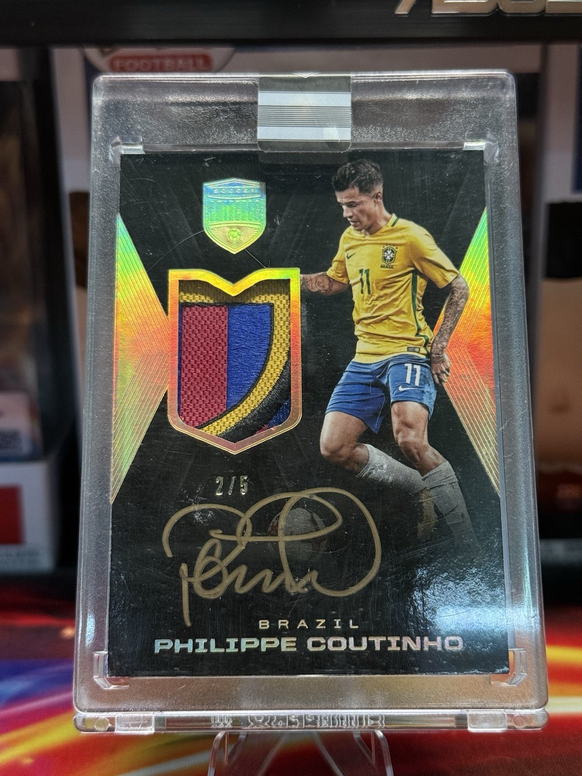 2018 Panini Eminence - Patch Autographs Philippe Coutinho #P-PCO Gold /5 SEALED