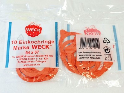 100 WECK RR60 54x67 Dichtungsring Gummi Dichtung Gummiring Dichtring Einkochring