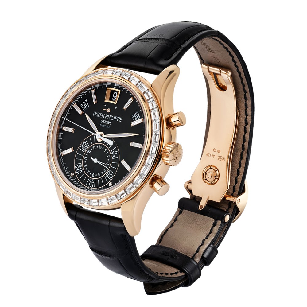 Patek Philippe Complications Watch 40MM Black Diamond Index Markers Dial Rose... image 2