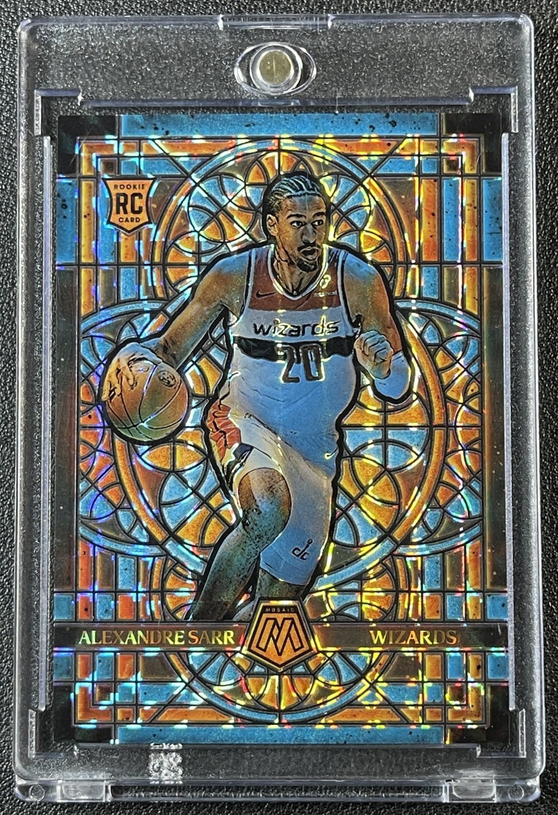 ALEXANDRE SARR 2024-25 PANINI MOSAIC #25 STAINED GLASS ROOKIE RC WIZARDS SP