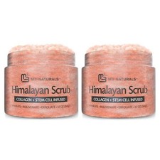 Himalayan Salt Scrub, Face, Foot, and Body Exfoliator with Collagen and Stem ...