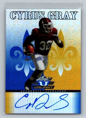 2012 Leaf Valiant #CG2 Cyrus Gray Blue #/99
