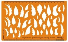 Tree Leaf Shapes Stencil Template for Art Craft Design School Use 210x 125mm