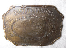 Vintage Southern Comfort Under Your Belt Brass Belt Buckle