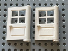 2 x LEGO White door 3861 doors / set 10173 6286 7834 7822 6764 6388 6755 165 590