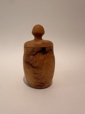 Vintage Hand Carved Wooden Jar