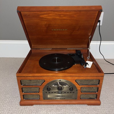 Crosley CR66 5-in-1 Record Player Turntable, Cassette, CD, Radio