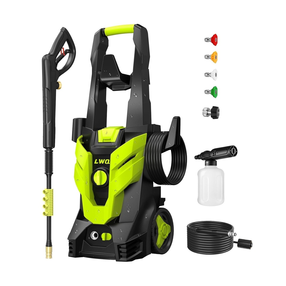 LWQ Pressure Washer, Portable Power Washer, 4 Quick Connect Nozzles, High  Pre... | eBay