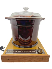 VTG 1970"s Sears Crockery Cooker Slow Cooker Hot Plate W/ Crockpot & Li d WORKS