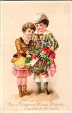 Antique Victorian Trade Card - Niagara Gloss Starch 