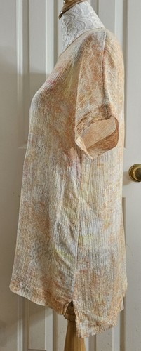 pure jill by j. jill Top Sherbet Farben Leinen/Baumwolle Kurzarm Tunika Gr. S - Bild 2 von 6
