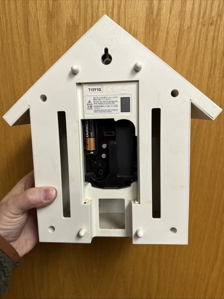 Reloj de cuco MUJI sin usar reloj de pared grande blanco 255x125x267mm aves moderno Foto 2 de 4