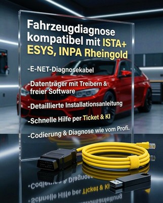 OBD2 ENET Kabel BMW Diagnose ISTA+ Rheingold INPA E-Sys E F G I Fehler Löschen