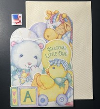 Welcome, Little One NEW BABY Congratulations Tri-Fold Card w/Env/Stamp BN