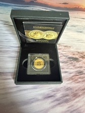 Bitcoin Gold Coin 1/1000 oz .999 With Certificate Box