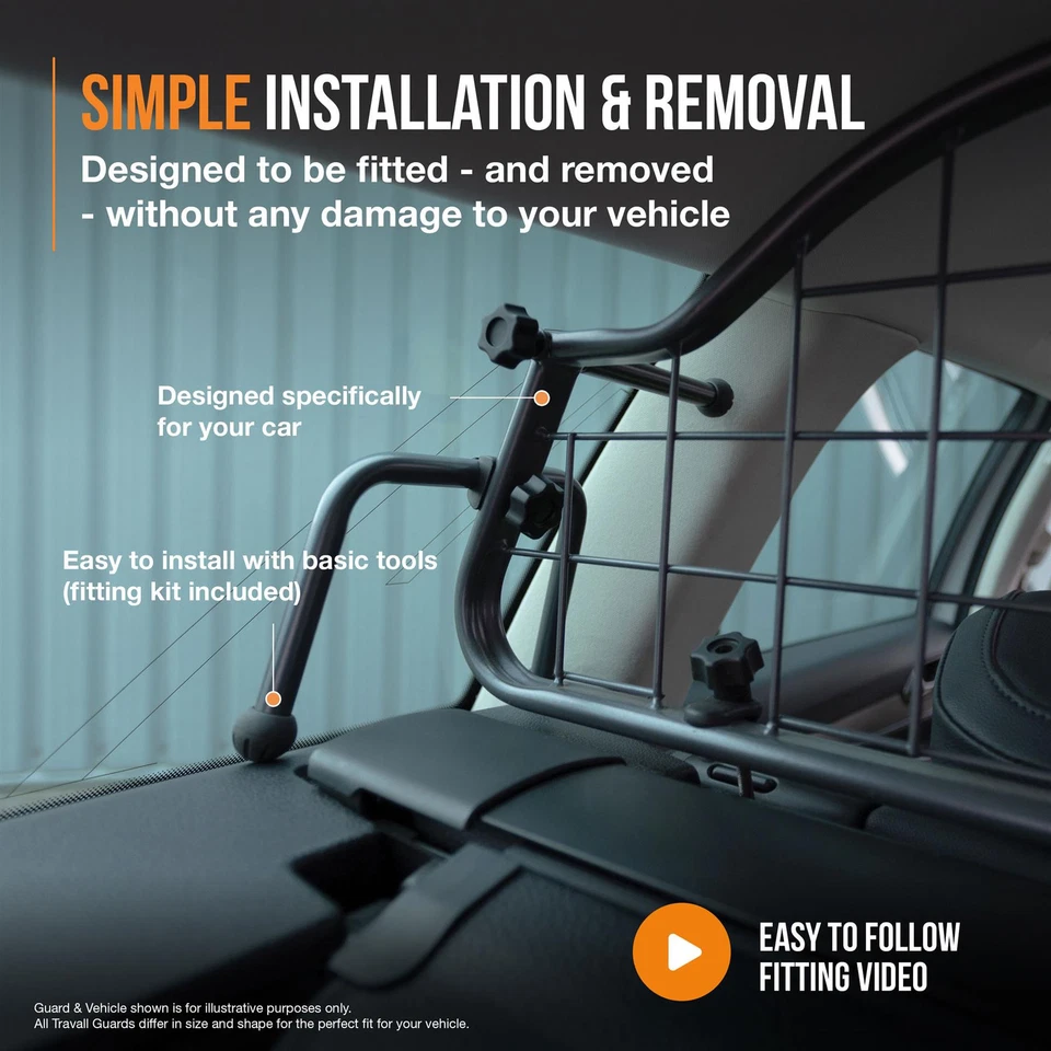 Travall Dog Guard for Renault Megane Estate 2016- Tailored Fit Luggage Barrier - Изображение 3 из 4