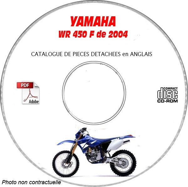 Catalogue pièces WR450F 04 CDROM Yamaha anglais vue éclatée moto enduro