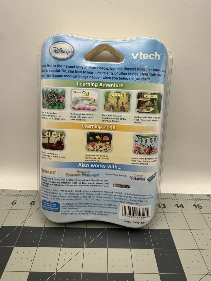 VTech V.Smile Motion Disney Tinker Bell Game 4-6 Years Learn Spelling Counting+ - Image 2 of 2