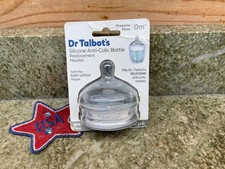 Dr. Talbots Silicone Anti-Colic Bottle Replacement Nipples 2pk Flow 0m Preemie