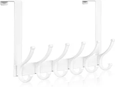 Over The Door Hooks, Hanger Hooks for Hanging, 1 Pack, White 