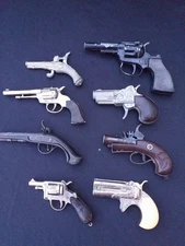 Lot of 8 Gonher Round Revolver Mini Pistols