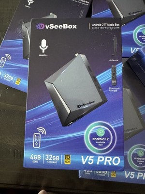 New vSeeBox V5 PRO Android 12 OTT Media Box 32GB 8K HDR Wi-Fi FREE Shipping