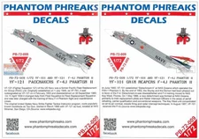 PPD72009 1:72 Phantom Phreaks Decals - F-4J Phantom II VF-101 Grim Reapers &