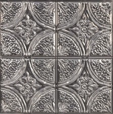 InHome NH3922 Camden Antique Silver Faux Tin Peel Stick Backsplash Tiles, M...