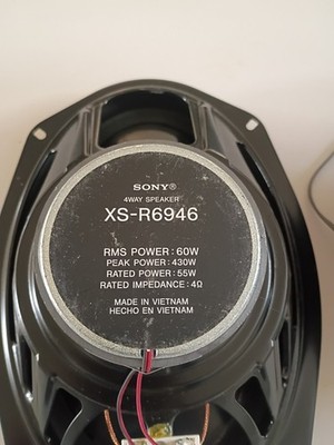 Sony 6x9 XS-R6946 4-way Speaker 60W RMS 4 Ohm Impedance (Speaker