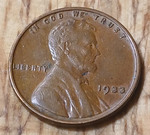 Lincoln Wheat Cent 1933 P  VF/XF #2