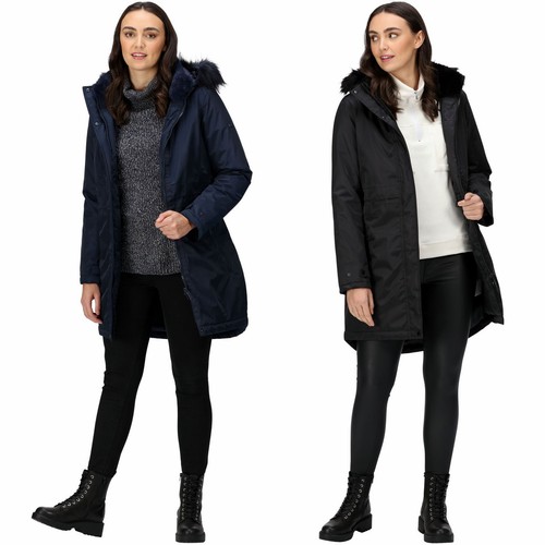 Chaqueta parka impermeable Regatta Lyanna para mujer - azul marino - 8 - Imagen 11 de 11