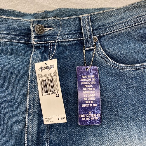 Vintage ENYCE Jeans Mens 38x34 Baggy Relaxed Straight Blue Denim Hip Hop Skater - Picture 5 of 14