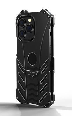 R-JUST Stoßfest Metall Gehäuse Schutzhülle Case fr iPhone 12 13 14 15 16 Pro Max