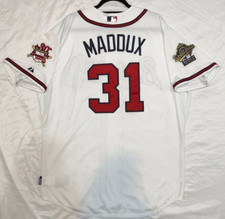 Authentic Majestic 40 MED ATLANTA BRAVES, GREG MADDUX, COOL BASE ON FIELD Jersey
