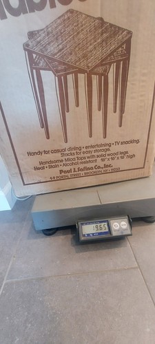 3 Mid Century Modern Stacking Nesting Tables Faux Marble New In Original Box - Picture 9 of 9