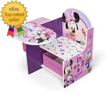 Minnie Mouse Chair Desk with Storage Bin by Delta Children
