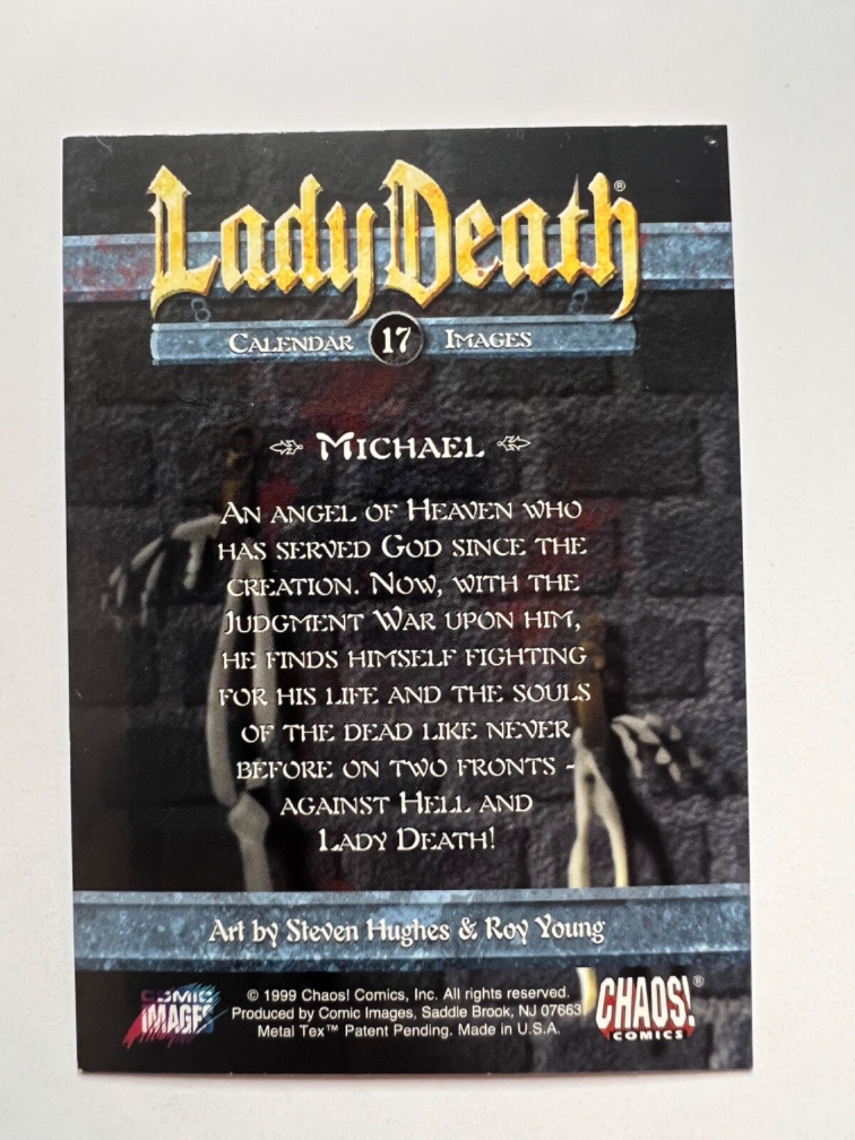 Lady Death Chaos Comics Night Gallery 1999 Metal Tex Trading cards- YOU PICK - Picture 42 of 134