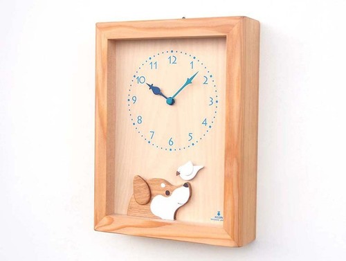 Kicori Nagano Japan Shibainu Wanduhr Brauner Hund Tiere Hand - Bild 7 von 7