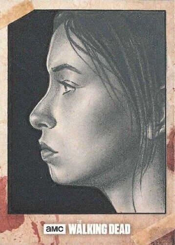 1/1 Sketch Card Artist Proof Topps Walking Dead Season 8 Enid Stephanie Rosales - Picture 2 of 3