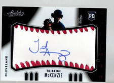2021 Absolute Rookie Baseball Material Signatures Pink #160 Triston McKenzie /35