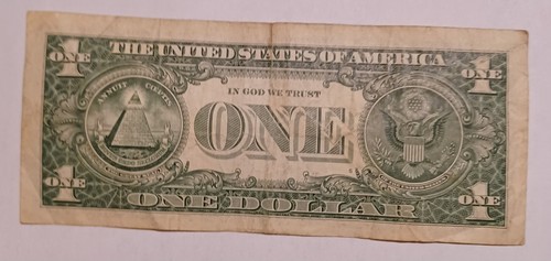 Pair Of $1 Dollar Bills 5x8 In Each 4 In A Row Fancy Serial Number Five Eights - Picture 6 of 10